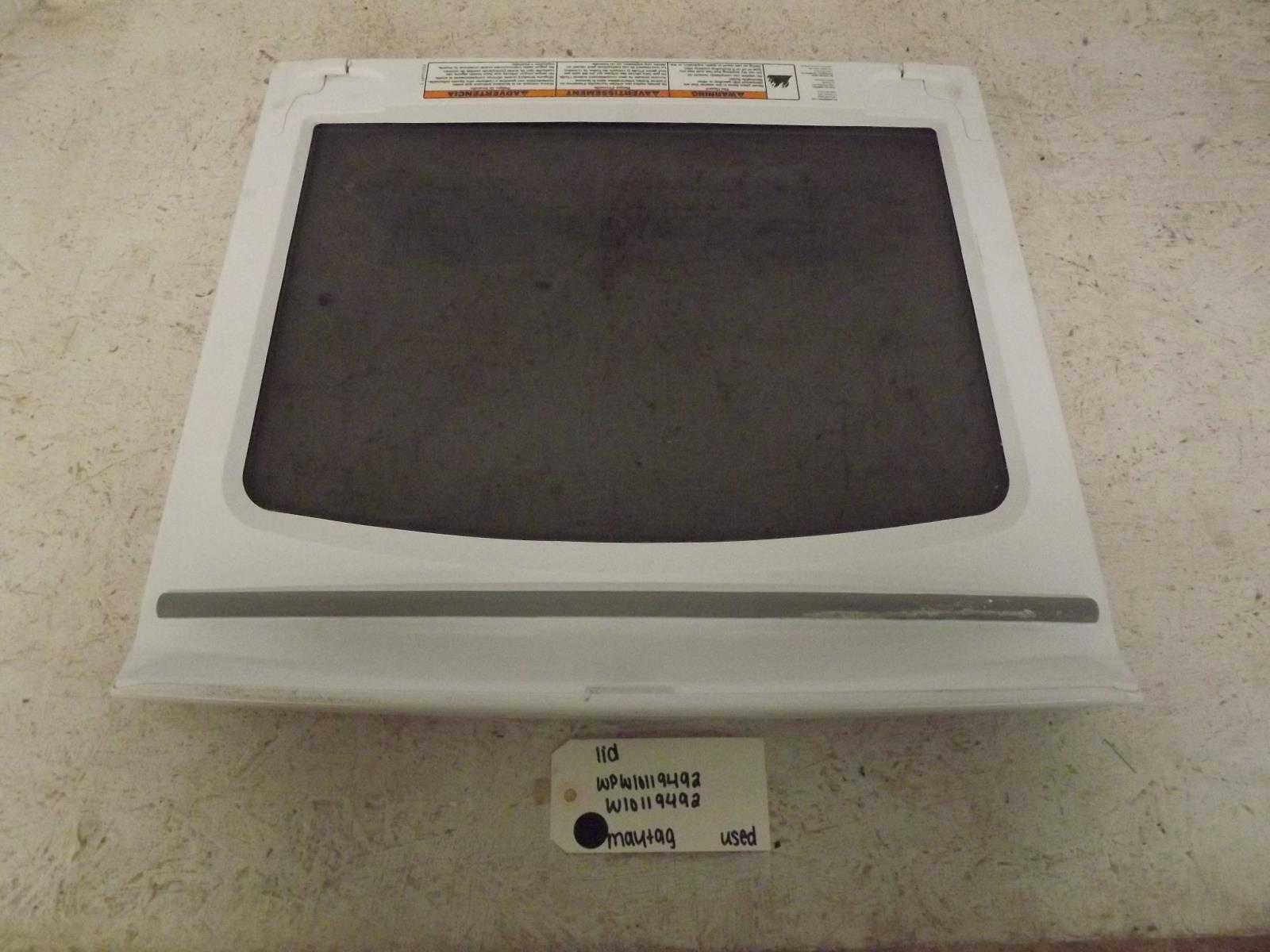 Maytag Washer WPW10119492 W10119492 Lid Used Maytag Washer WPW10119492 W10119492 Lid Used